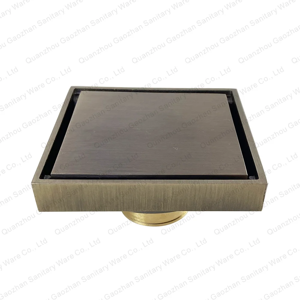 High Quality Invisible Drainage Black Gold Sink Waste Hair Grate Toilet Channel Concealed Inch Strainer Floor Drain