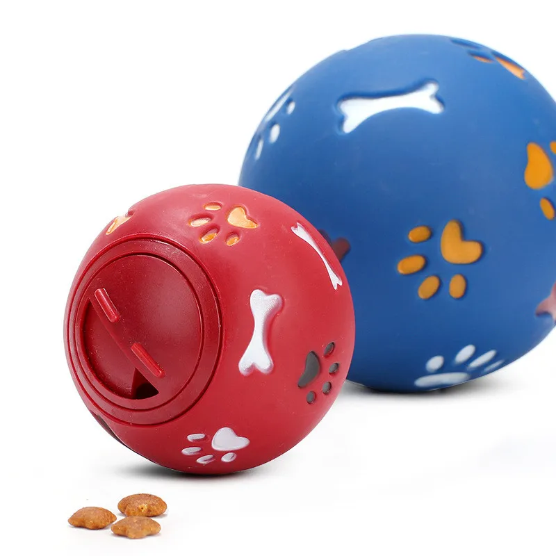hot Dog Toy Plastic Ball Chew Dispenser Leakage Food Play Ball Interactive Pet Dental Teething Training Toy durable chewing ball