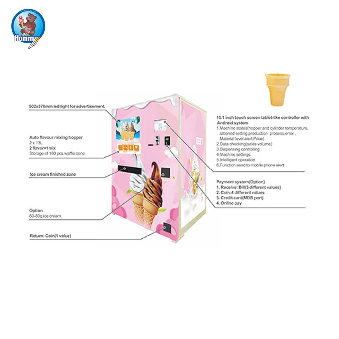 Hot sale!To Wholesale Ice Cream Soft Serve Vending Making Machine Price HM736S