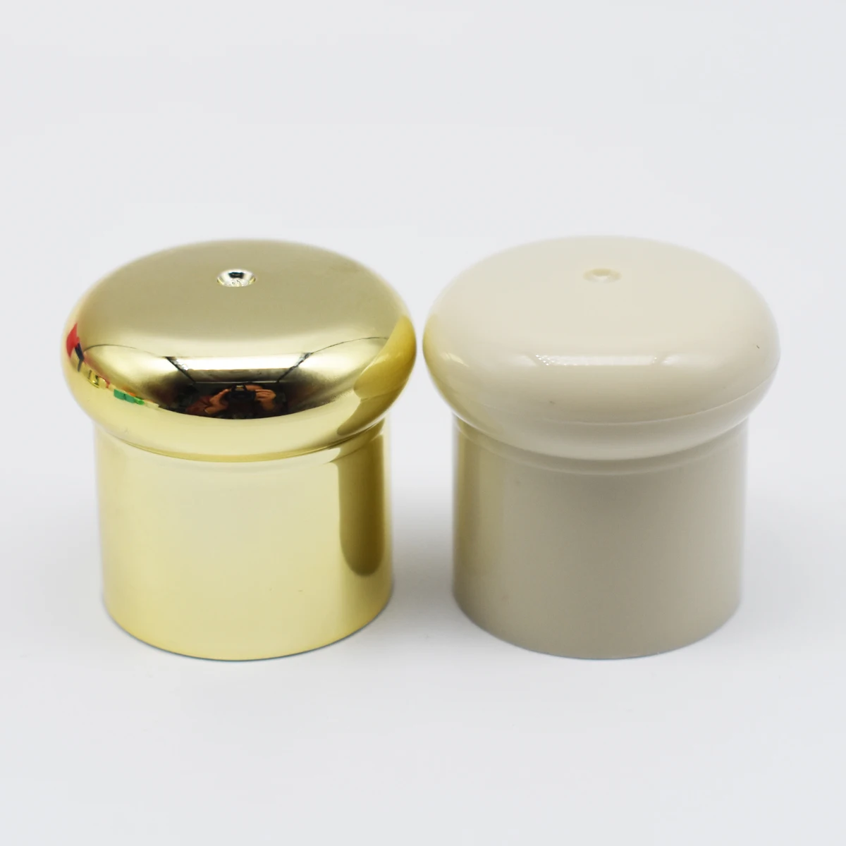 24/415 20/415 Electroplating Silver Golden Mushroom Cap Cosmetic Bottle Lids Mushroom Cover Custom Color