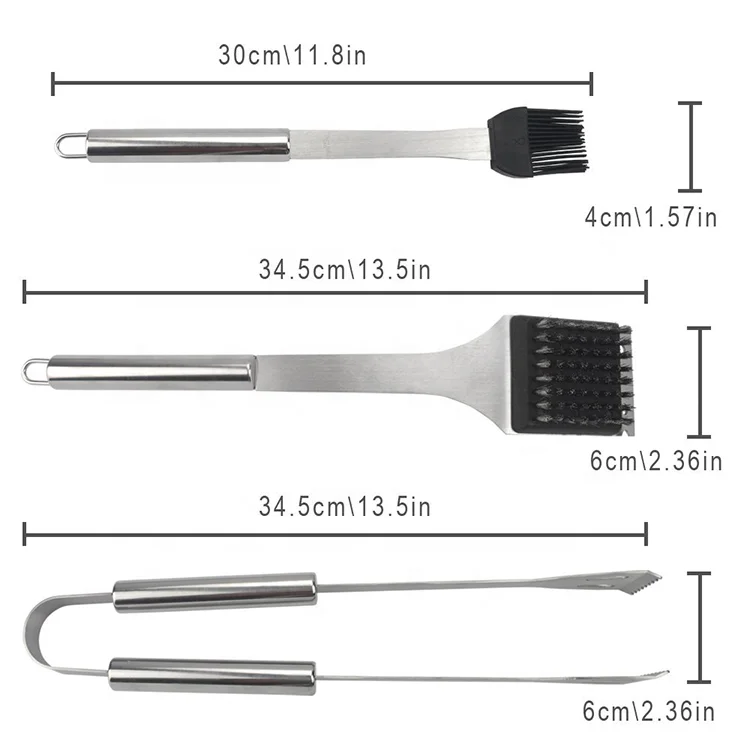 Hot Search 6PCS Stainless Steel BBQ Tools camping grill accessories for barbecue grill mat