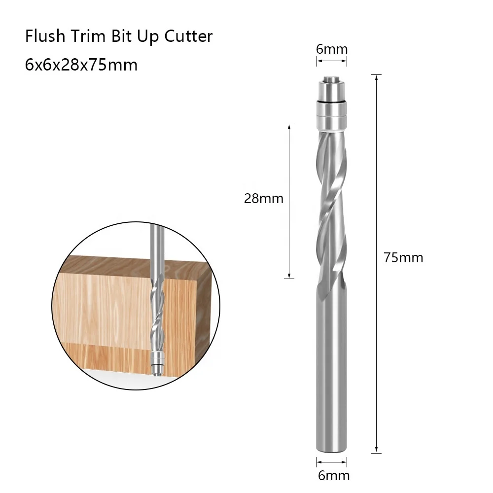 WEIX Hot Selling 1/2 1/4 Milling Cutter CNC Router Bit Flush Trim Bit with Bearing