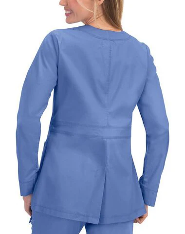 luxury fashion cheap scrubs uniform spandex long sleeve scrub top medical nurse jacket medical scrubs