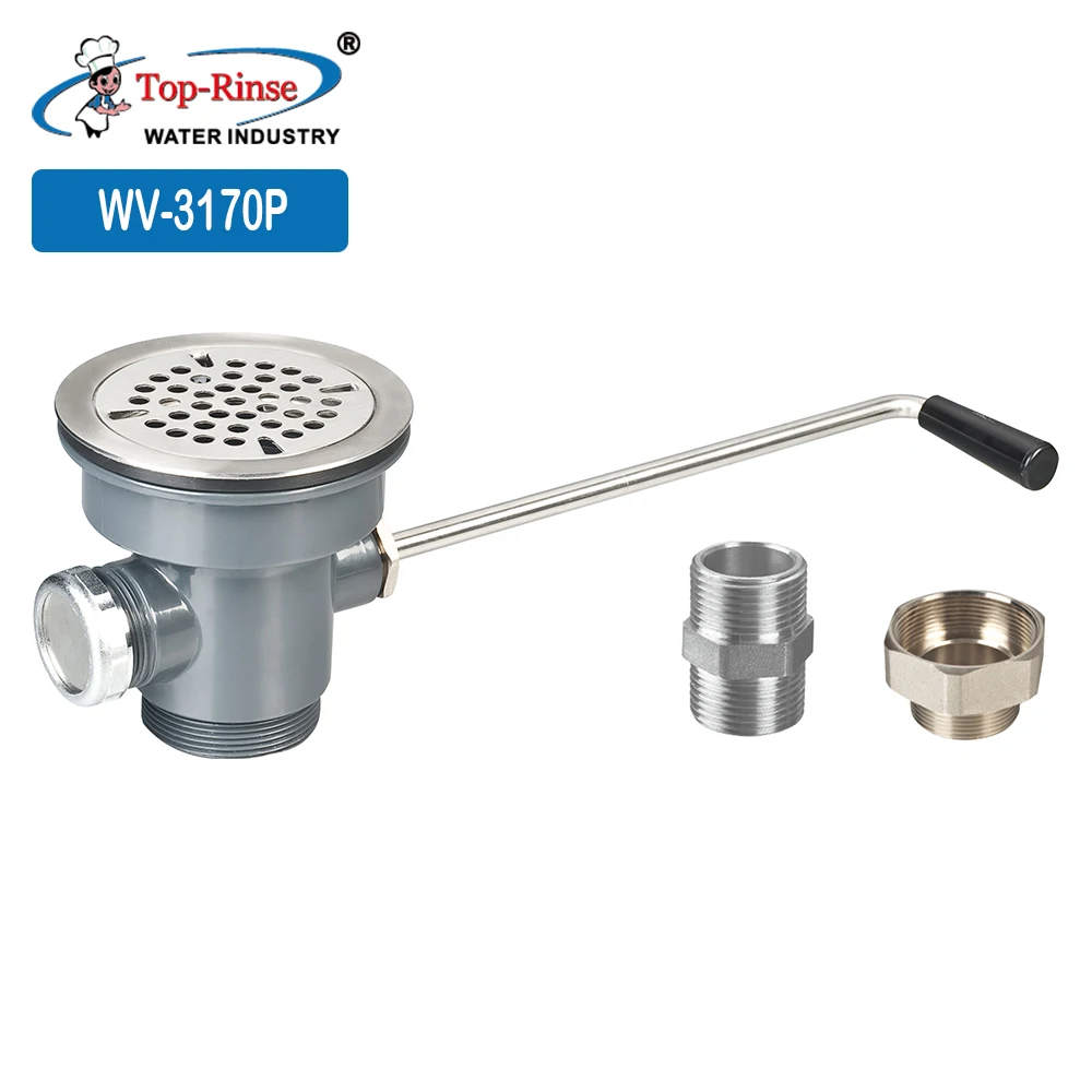 Keep the kitchen drain from clogging and overflowing commercial kitchens Sink Twist Handle Waste Drain Valve