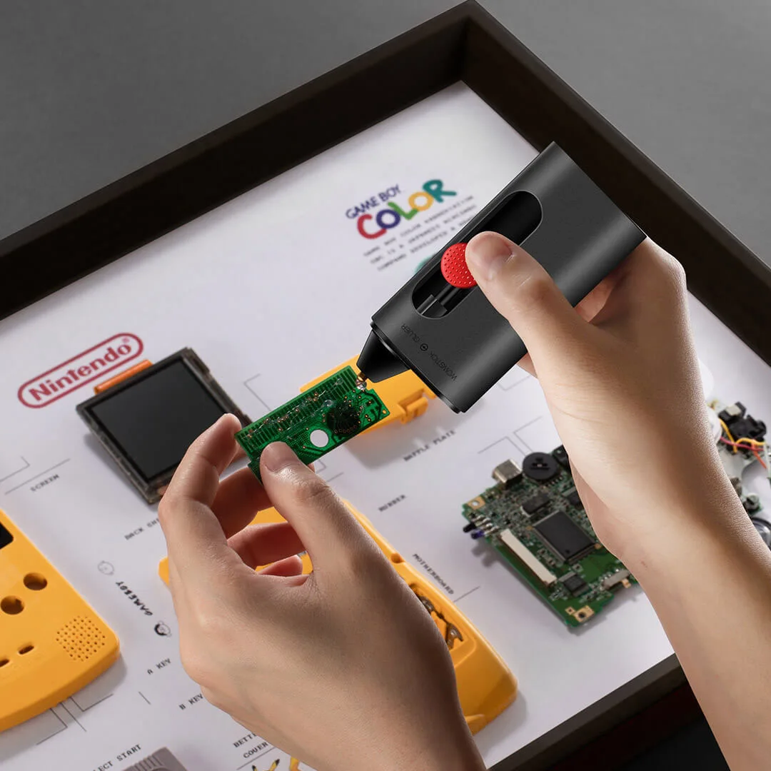 WOWSTICK Full Aluminum Lithium-electric mini hot melt glue Gun DIY Tools Set 3D Drawing Glue Pen Rechargeable