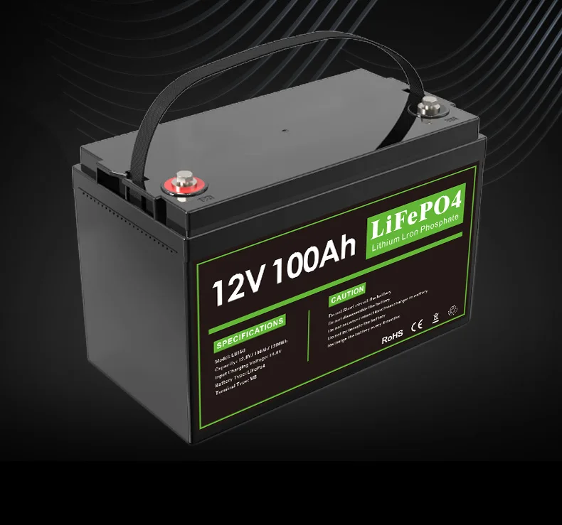 Lifepo4 Lithium Ion Battery Long Cycle Life Recharge 12V 100Ah 14.8V For Boat Golf Cart/Cars/RV/Power Tools/Electric Drills