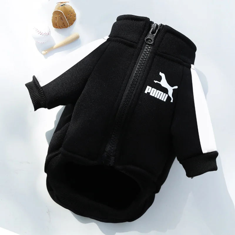 Designer Name Brand Dog Supplies Zipper Tides Bichon French Bulldog Pet Clothes Letter Printing Dog Sweater Clothing