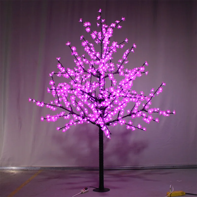 LED Simulation cherry tree light colorful synchronous monochrome flashing remote control color light outdoor