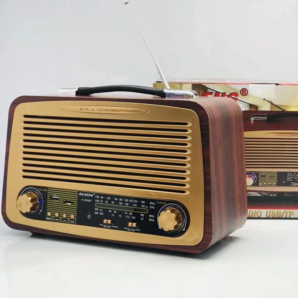  RAISENG R-3288BT Ретро винтажное деревянное цветное радио Ac Dc Am Fm 3 Band