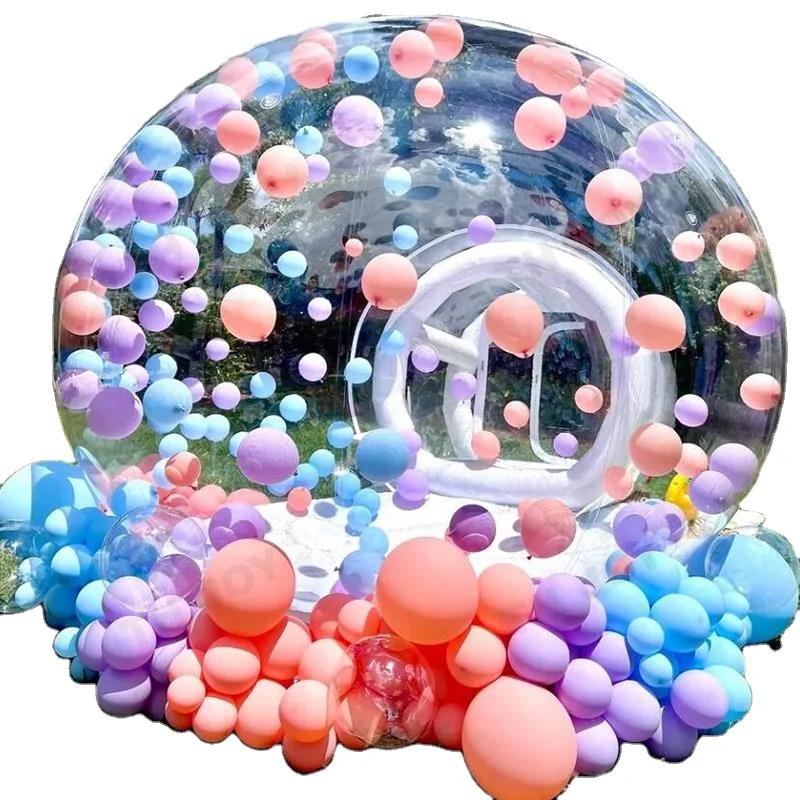 Outdoor Games & Activities 5m Long Kids Party Transparent Inflatable Bubble Ball Igloo Dome Tent With Balloons White Bubble
