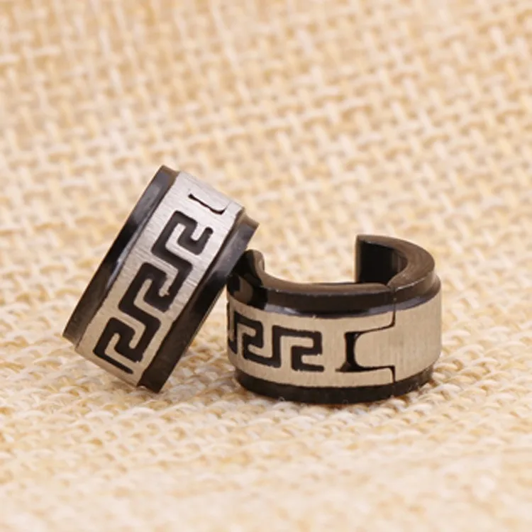 Cinmo Jewelry Korean Fashion Stainless Steel Earring Trendy Wholesale Luxury Clip On Earrings For Men Women