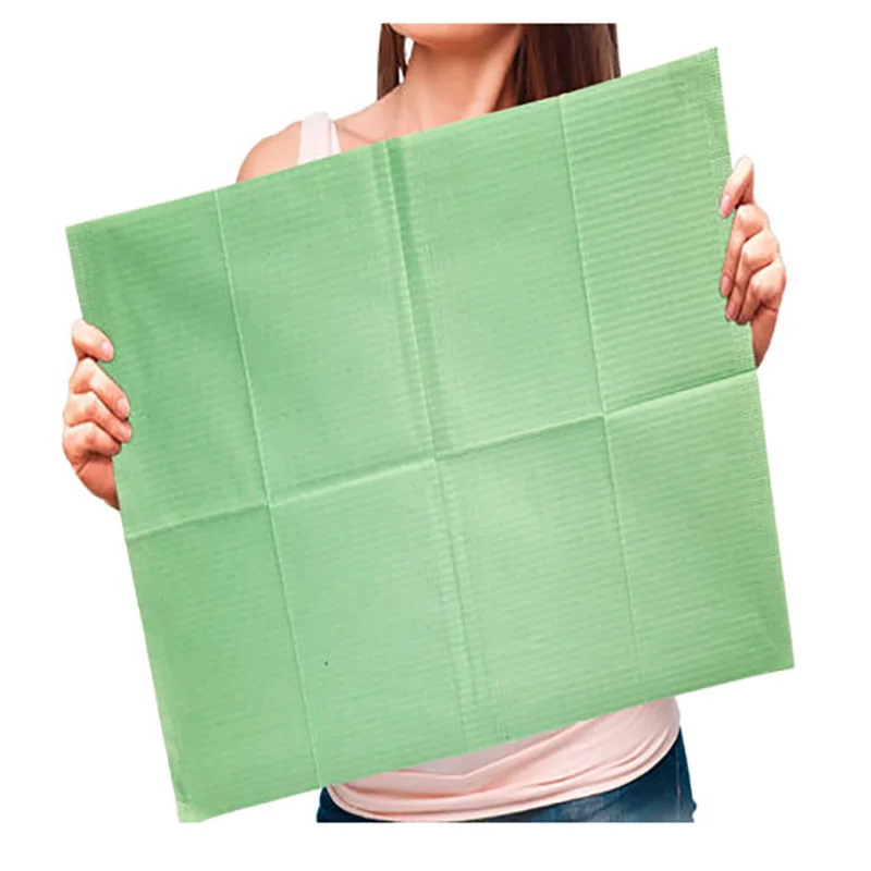 Dental consumables Clinic Dental Bibs 3 ply colorful Tissue disposable Dental Bib Medical Drape