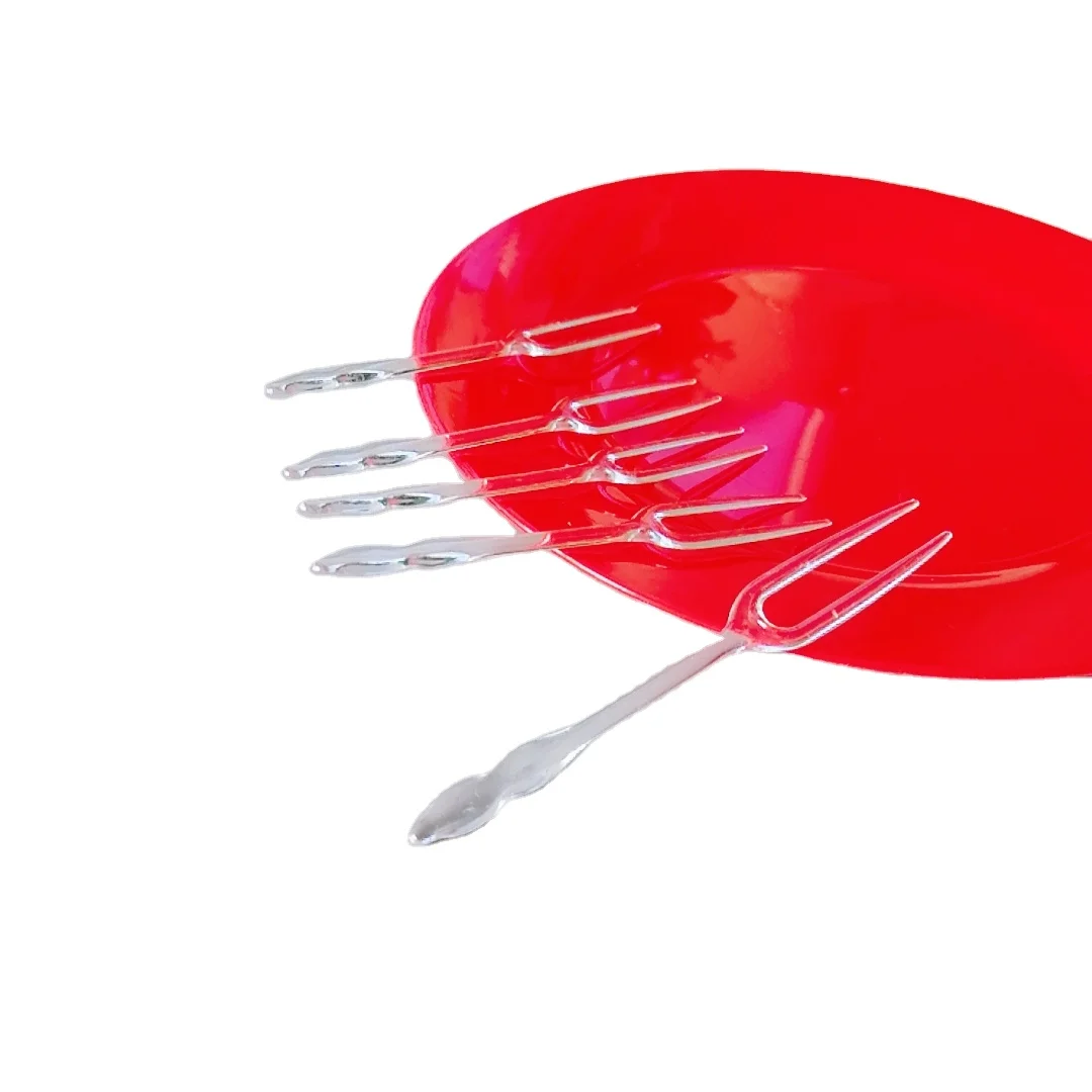 plastic disposable fork for fruits disposable mini  birthday cake forks  small plastic fork