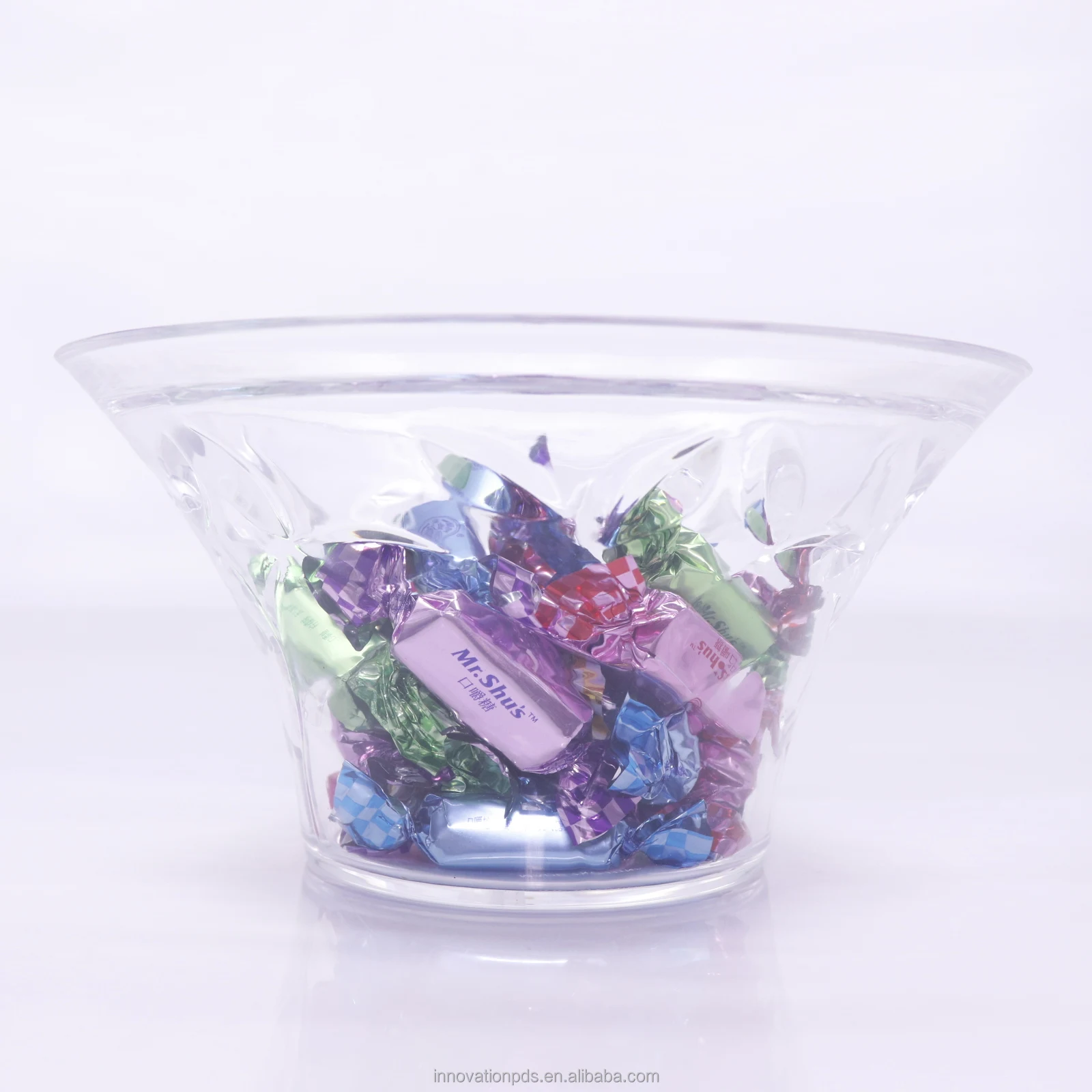 K-3056 Wholesale Premium Quality Candy Storage Box Plastic Dessert Snack Display Acrylic Fruit Plate