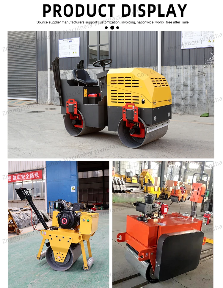 Double Drum Asphalt Concrete Small Vibratory Road Roller For Road Construction Machines