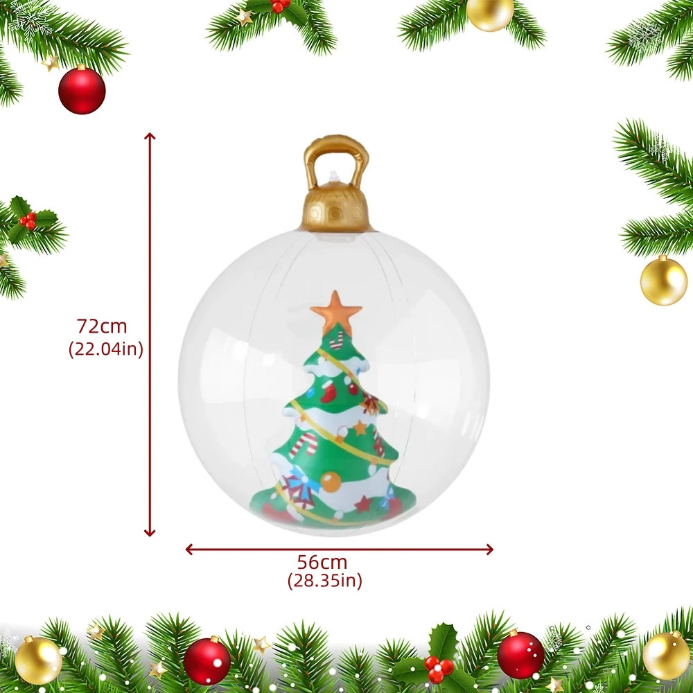 New Arrival Snowflake Xmas Decorations Ball Outdoor Inflatable Decoration Christmas Snowman Ball In Ball