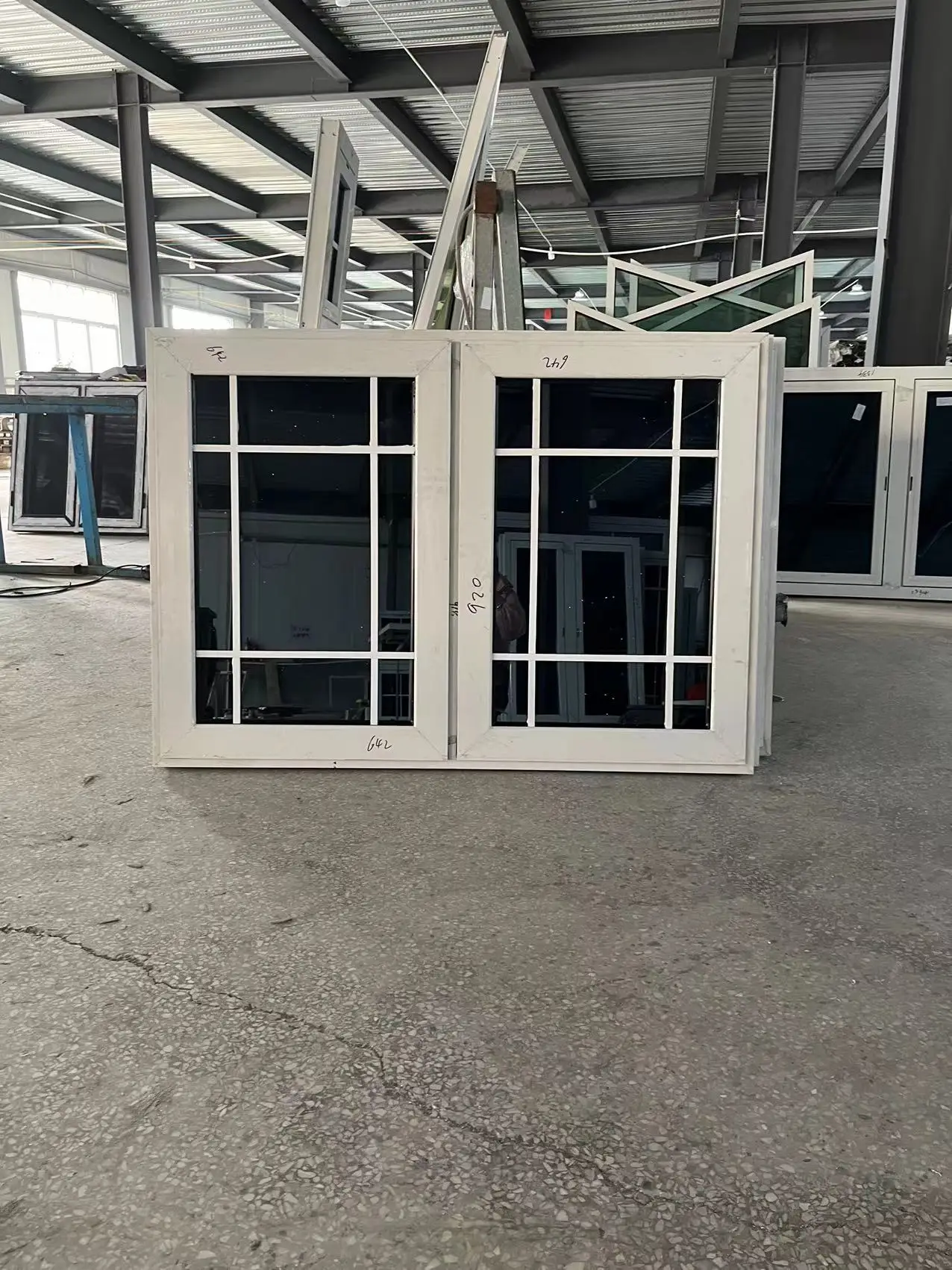 High Quality Hurricane Impact Tempered Glass Double Glazed Windows Balcony Aluminum Casement Window
