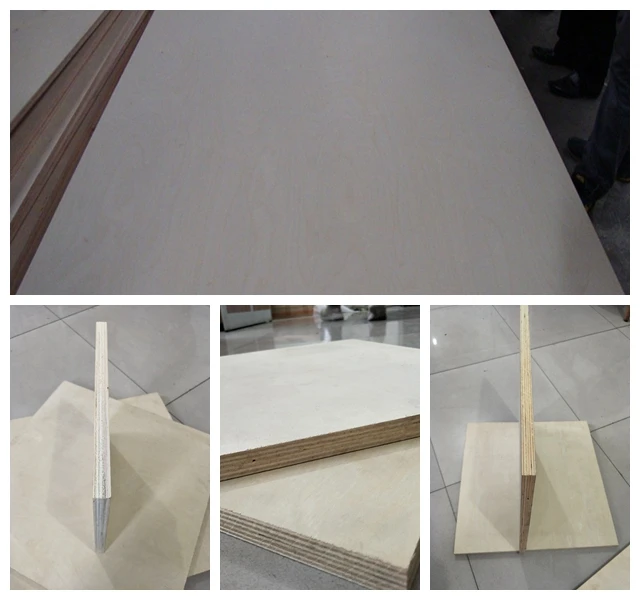 Wholesale 3mm 6mm 18mm Wood Veneer Plywood Sheet 4x8ft Birch Plywood