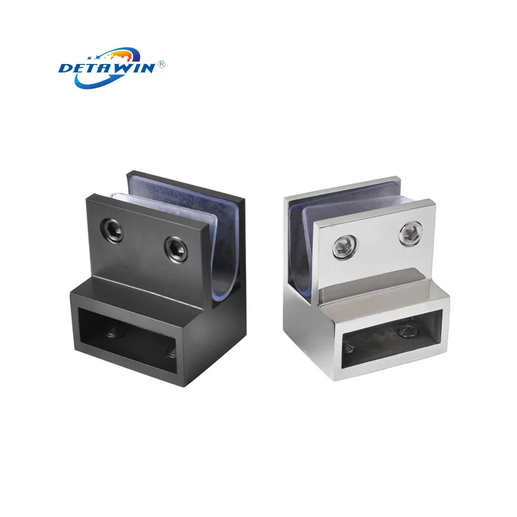 304 Stainless Steel /Brass Pipe Fittings 90 Degrees Square Tube Connector For Bathroom Shower Door