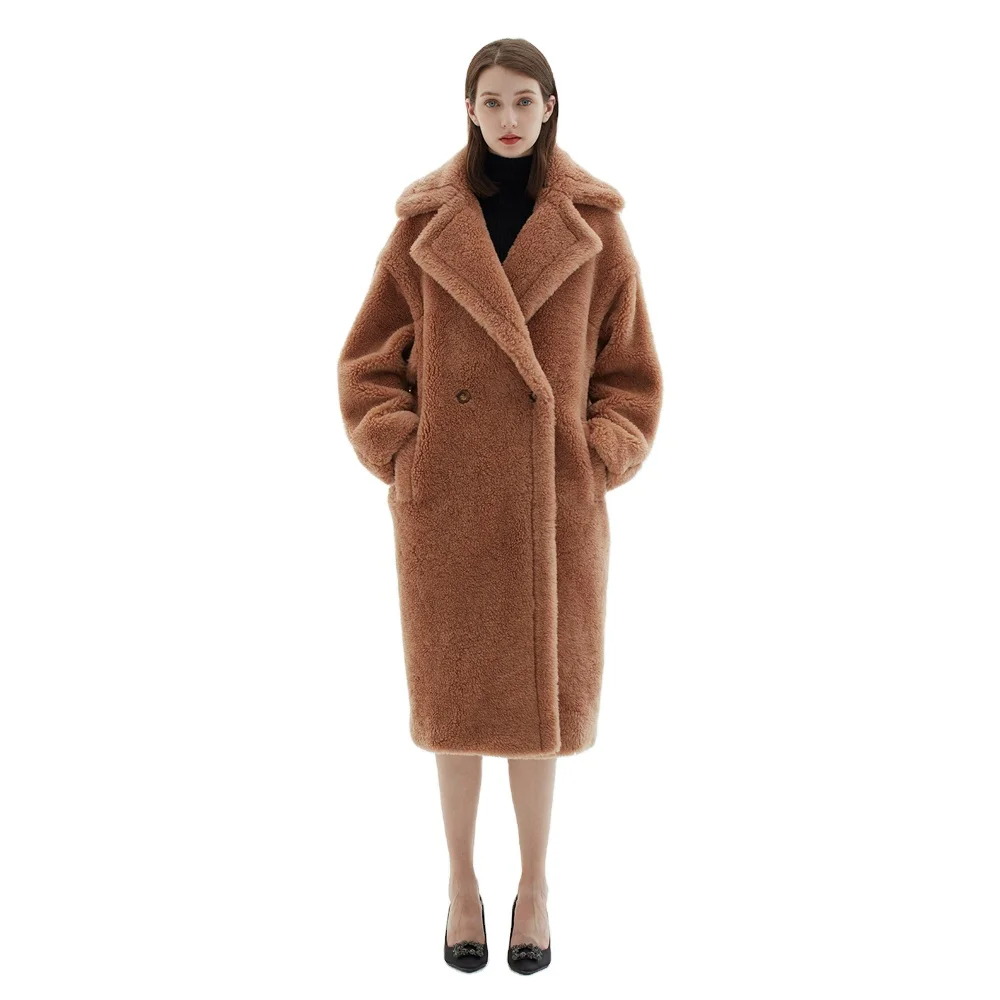 Autumn Winter style fashion Fur Coat Women Warm Soft Fur Overcoat Female Shearling lamb wool Teddy Coat