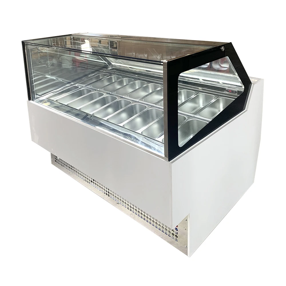 factory price 16 trays italian freezer ice cream/ice cream display refrigerator/ice cream display freezer