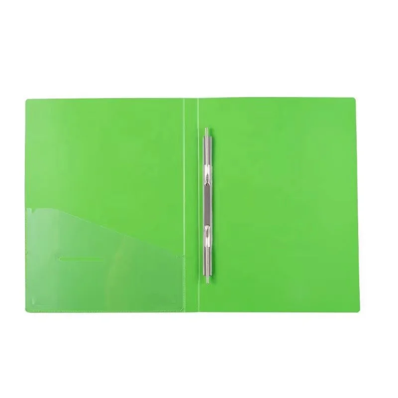 office stationery PP a4 report cover pressen folder one  pockets plastic office clip  file folder