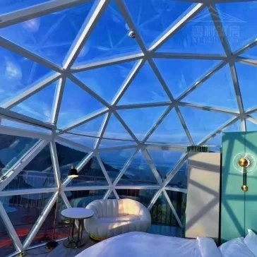 2024 бестселлер современная стеклянная купольная палатка в гостиничном стиле закаленная крыша для размещения солярий и стеклянных домов