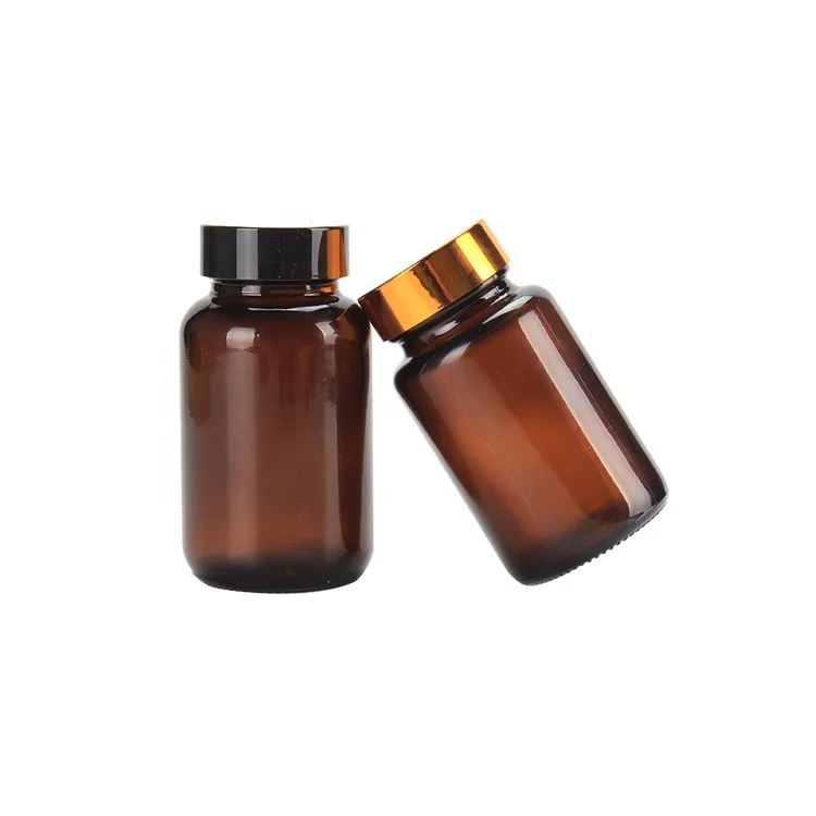 High quality round glass capsule bottle empty glass container china supplier