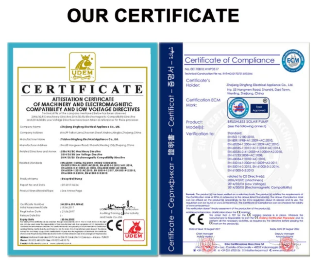 ESG 100m head  for irrigation solar water pump 3 Inch  DC 36v 210w solar water pump with panel