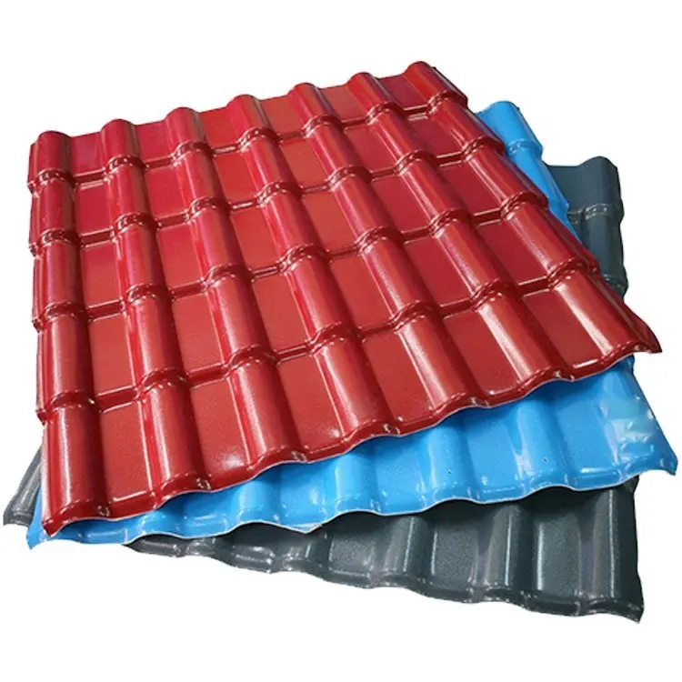 Customized Style Synthetic Resin Sheet For Roof Modern Color Design Coated ASA PVC Corrugated Roofing Sheet