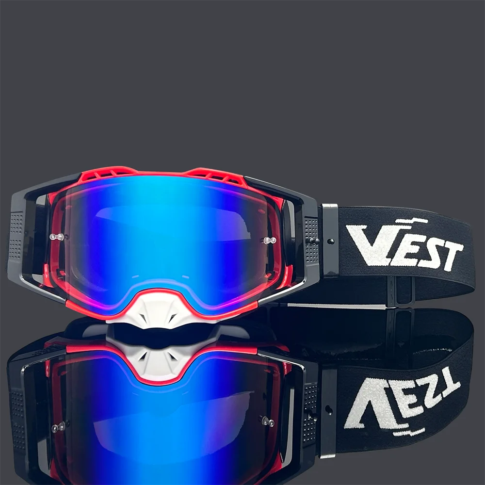 Motorcycle Goggles Factory Custom Logo Easy Change Lens Tear-Offs MX Goggles Off Road Dirt Bike Motocross Goggles