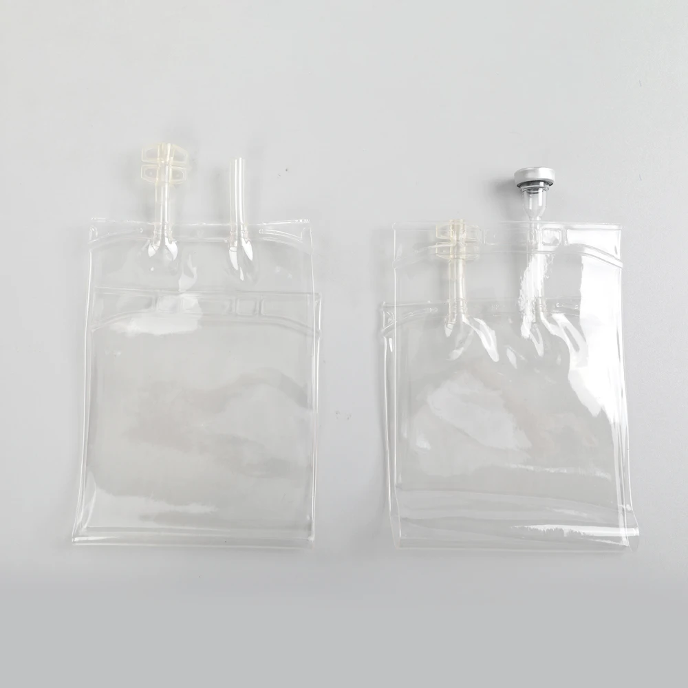 
medical PVC Infusion bag/ PVC IV infusion bag (double tube ) 