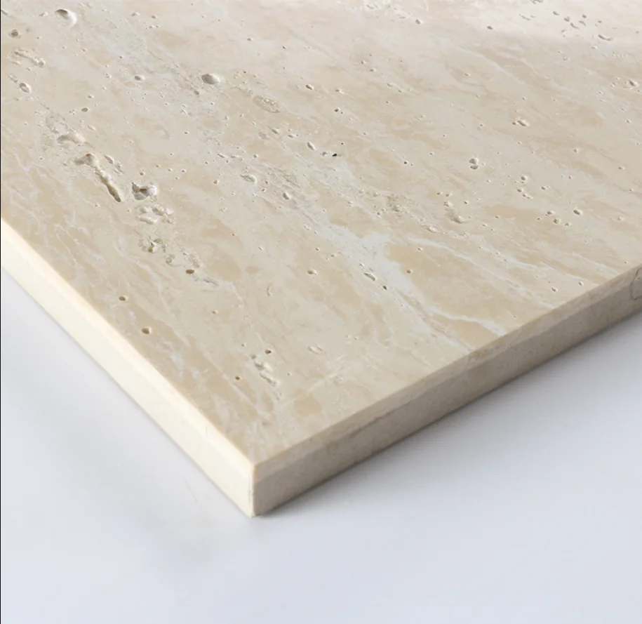 2023 new design travertino tile beige color stone soft ceramic tile travertine tiles 800x800 600x1200mm
