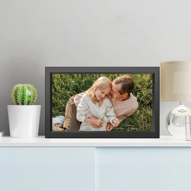 Private Label US PLUG Smart Picture 15.6" Usb Flash Drive Lcd Signage Display Digital Photo Frame