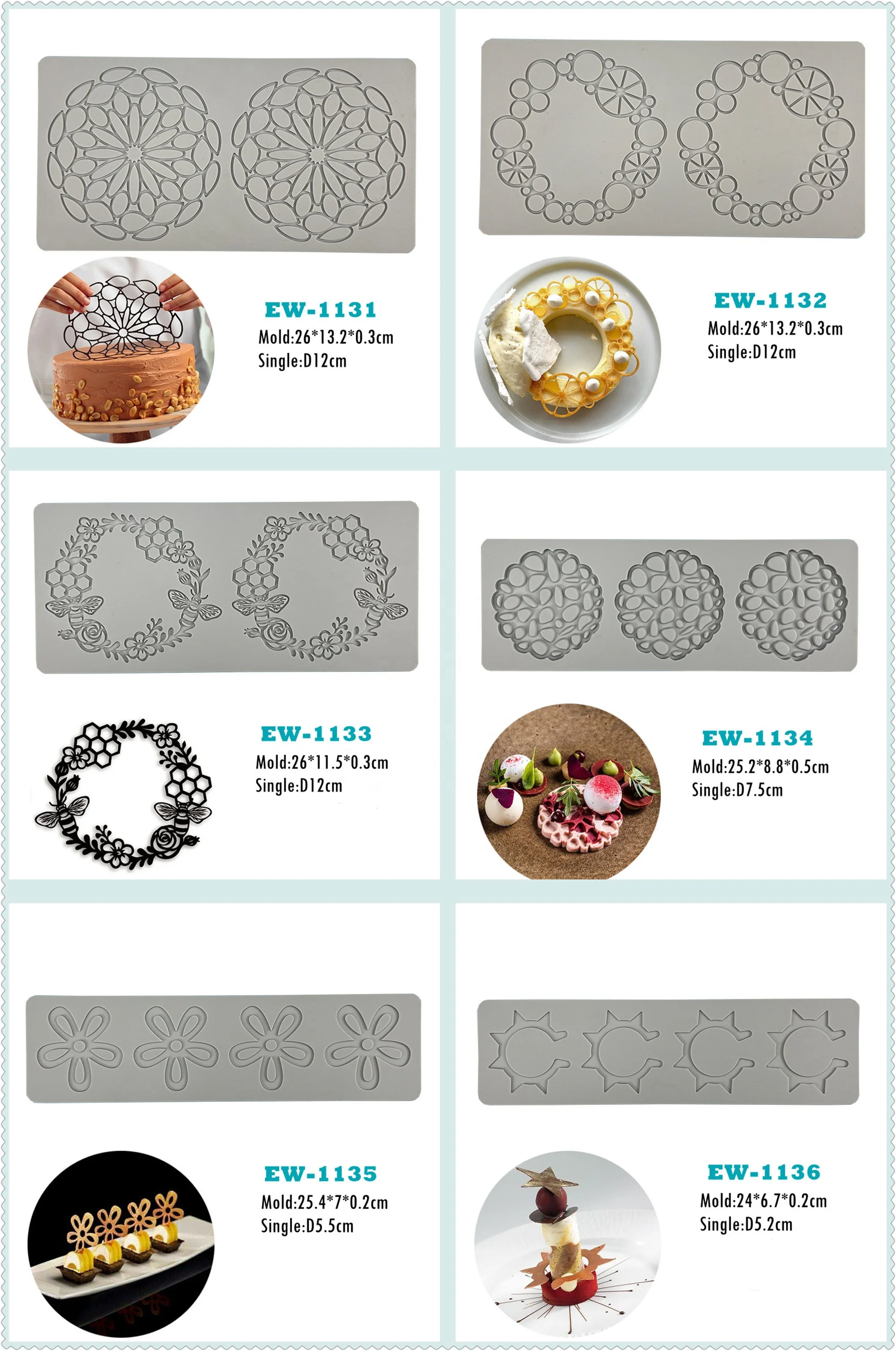 Silicone Icing Mats Coral Design Fondant For Cakes Moldes De Silicona Baking Mold Cake Pastry Tools Cake Decorating Lace Mats
