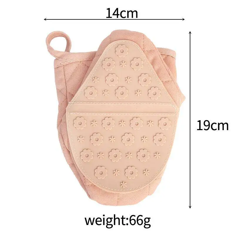 Small Silicone Oven Mitt Rubber Glove with Cotton Material Inside Non-slip Oven Mitts for Cooking