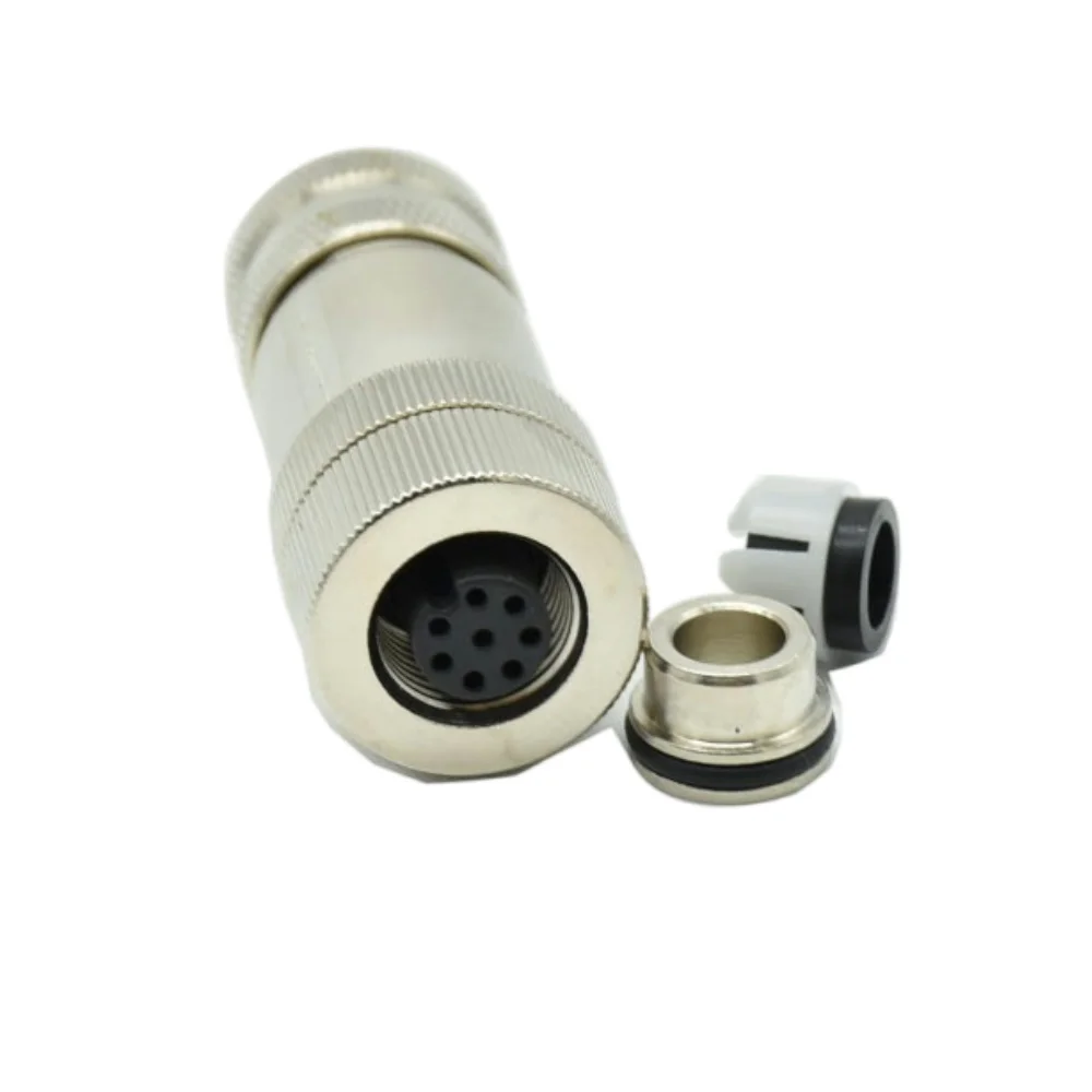 Custom Aviation Connector A B C D Code 4Pin 5Pin 8Pin Stainless Steel Metal Angle m12 Waterproof Connector