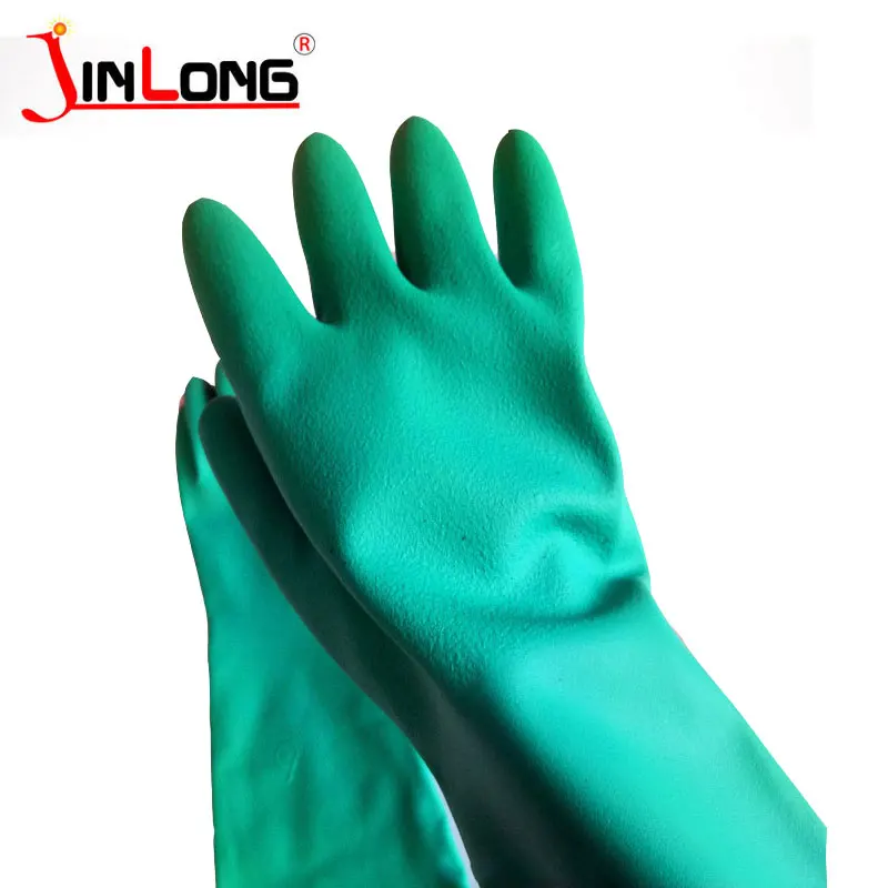 45 cm green chemical industrial nitrile gloves