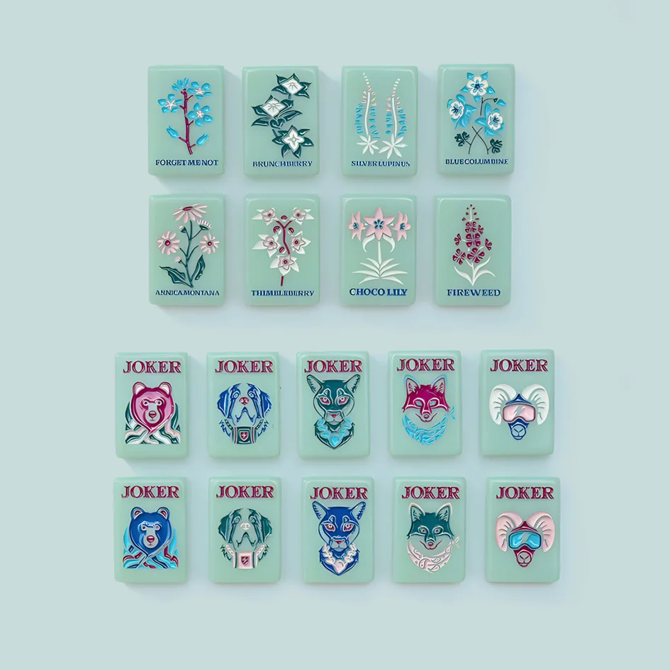 Factory Custom Mahjong Tiles Singapore Malaysia Chinese American For Sale OEM Print And Engraved Acrylic Mahjong Sets