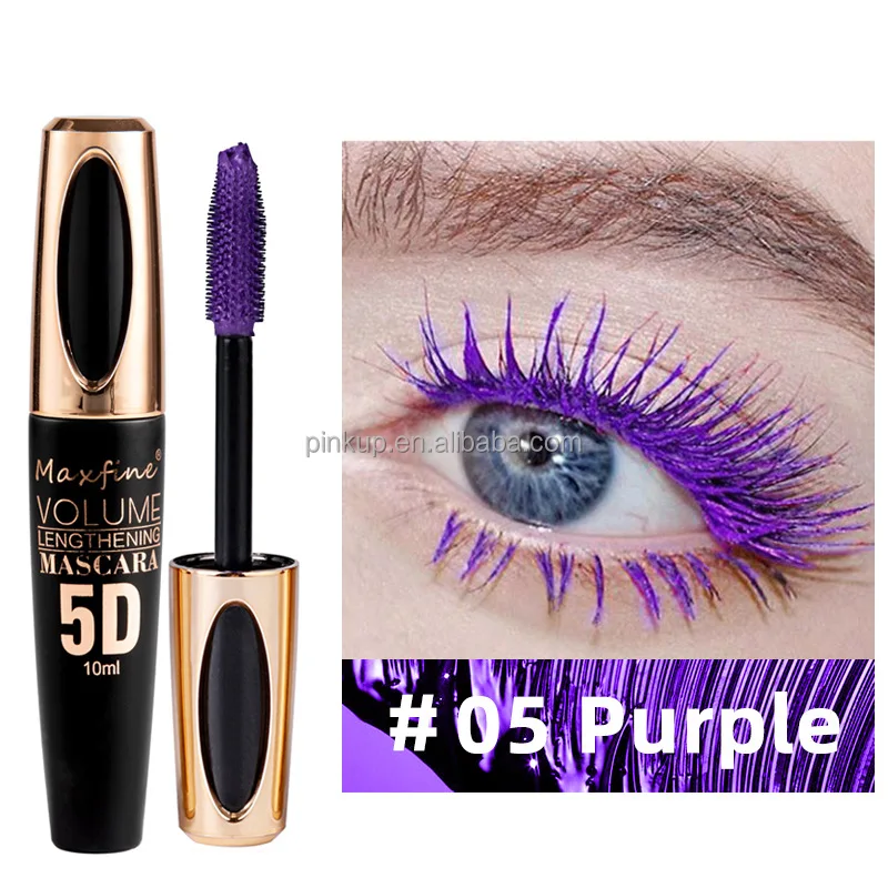 Makeup Wholesale Rose Gold Tube Lengthening Mascara Private Label Purple Brown White Curling Mascara Waterproof