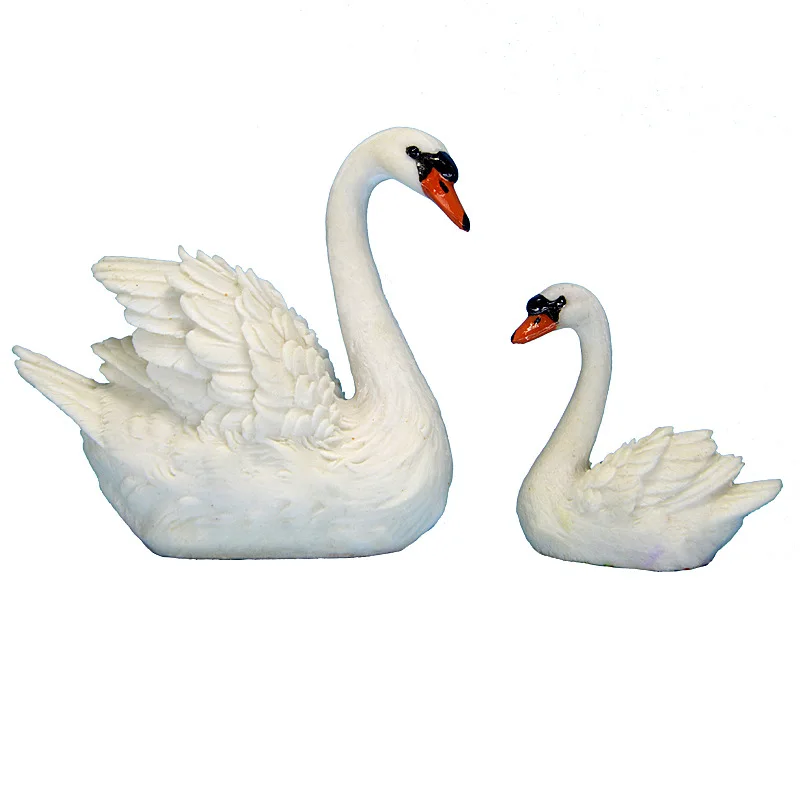 Wedding Decorations Wholesale China Glazed White Porcelain Swan Statue
