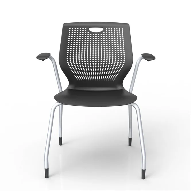 
New PP Stackable School Training Office Meeting Chair with Writing Tablet and Castors 