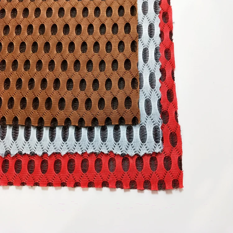 1-3mm thickness tear resistant yarn dyed 100% polyester 3d air mesh fabric for clothes chair pad car