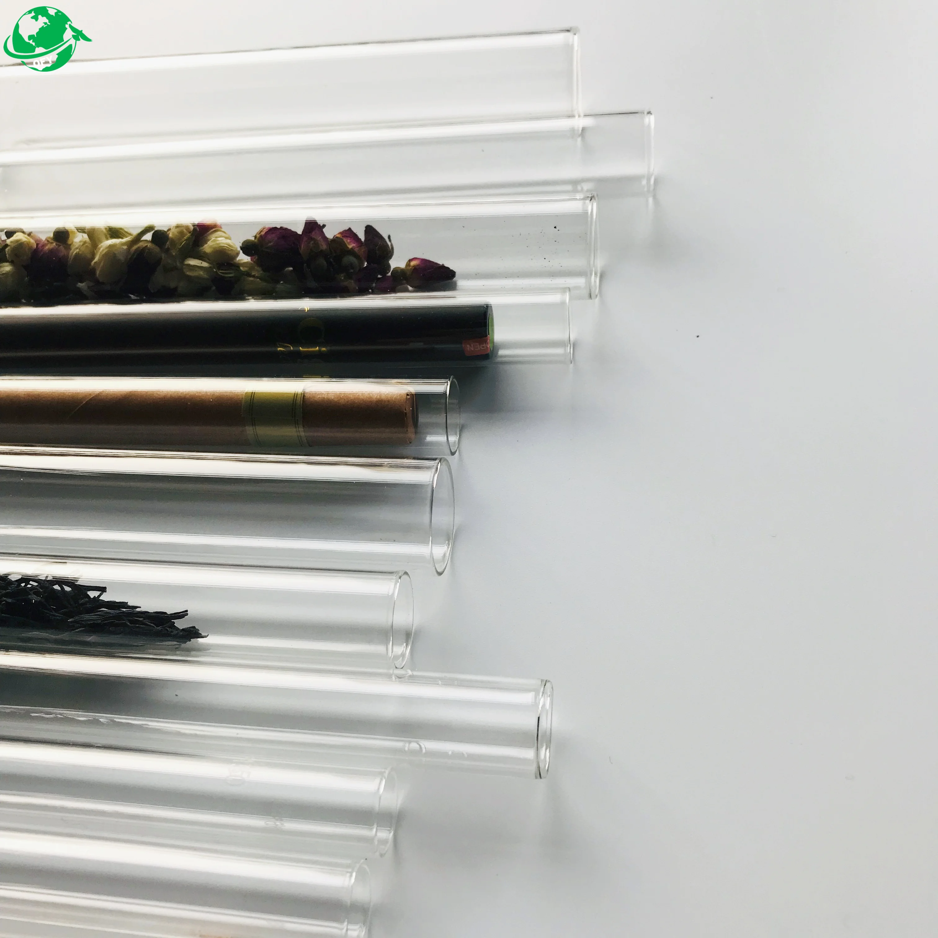 2024 хорошие герметичные круглые стеклянные трубки для сигар 20 мм 25 с пробковой верхней частью держателя