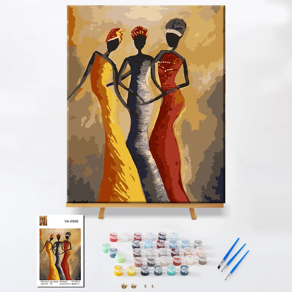 Hot sale Naked Back Girls Diy Painting By Numbers For Adults Abstract Oil Painting For Wall Pictures