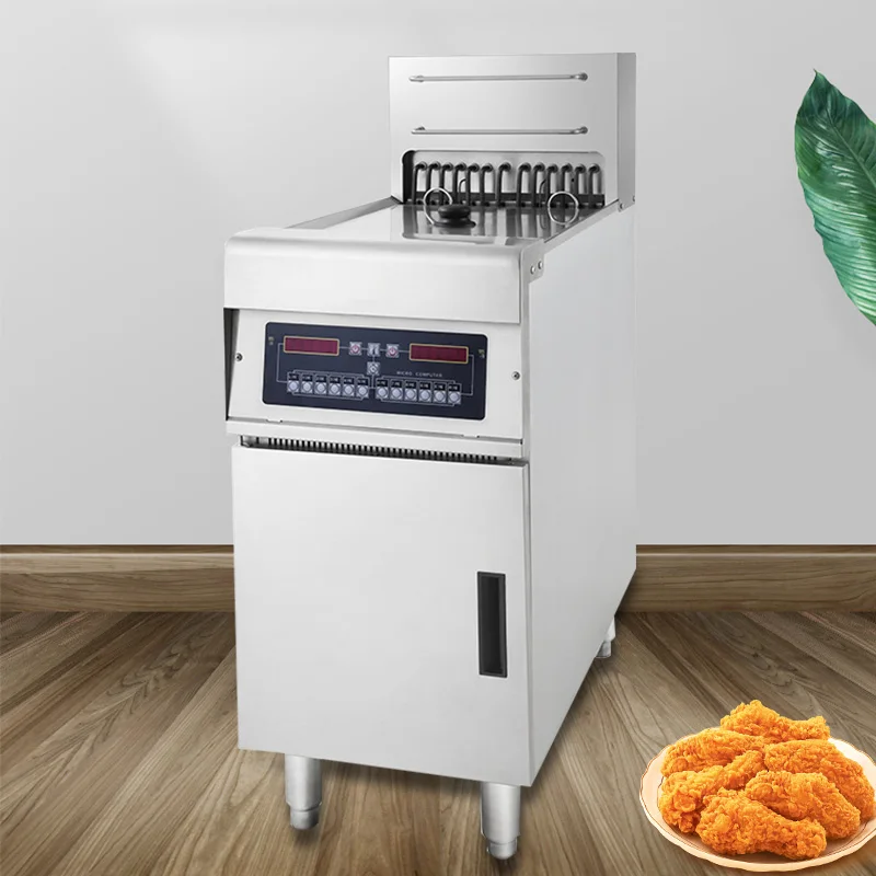 28L Vertical electric chicken steaks fryer constant temperature gas fryer stall fried dough stick machine fried string machine