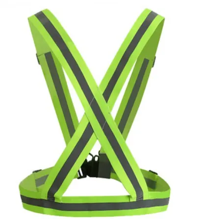 Reflective strap night running strap luminous safety fluorescent cycling safety vest customized logo