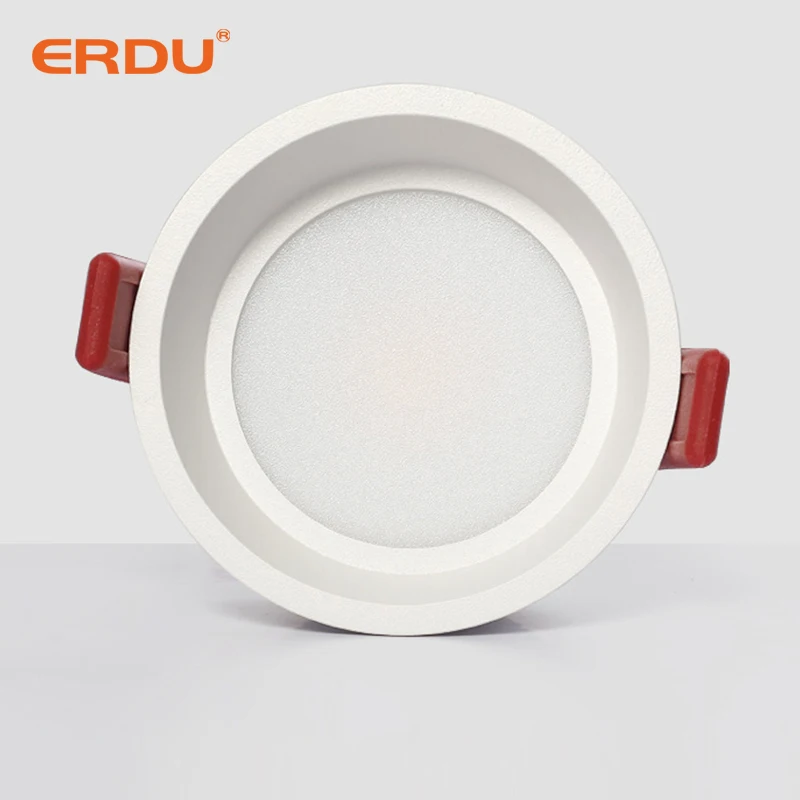 ERDU Cut Off Size 75mm 12w Led Recessed Downlight Aluminum Built-in Anti-glare Spotlight 7W Downlight Spotlight