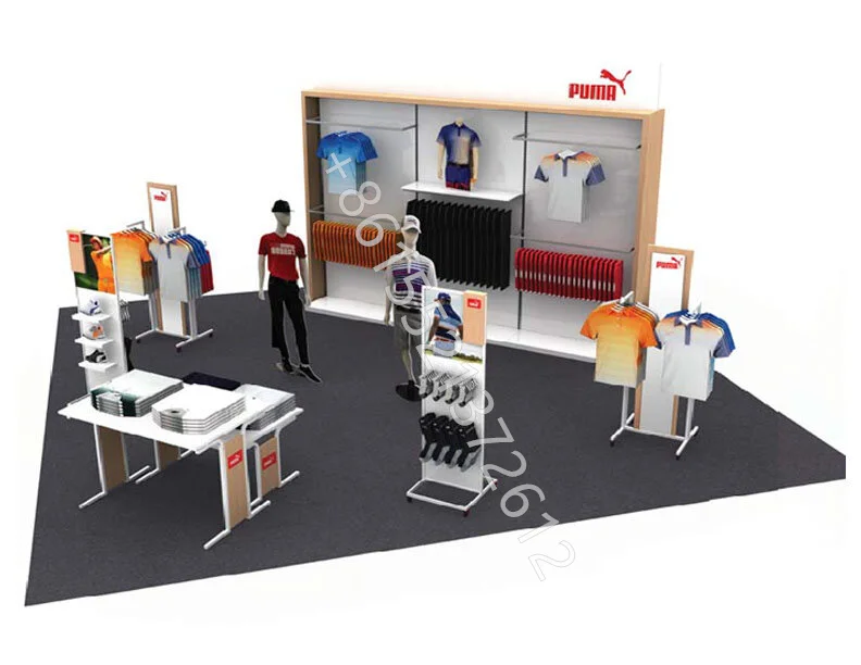 Custom retail sport shop store slatwall Cap baseball Hat disc golf stick club wire metal display rack