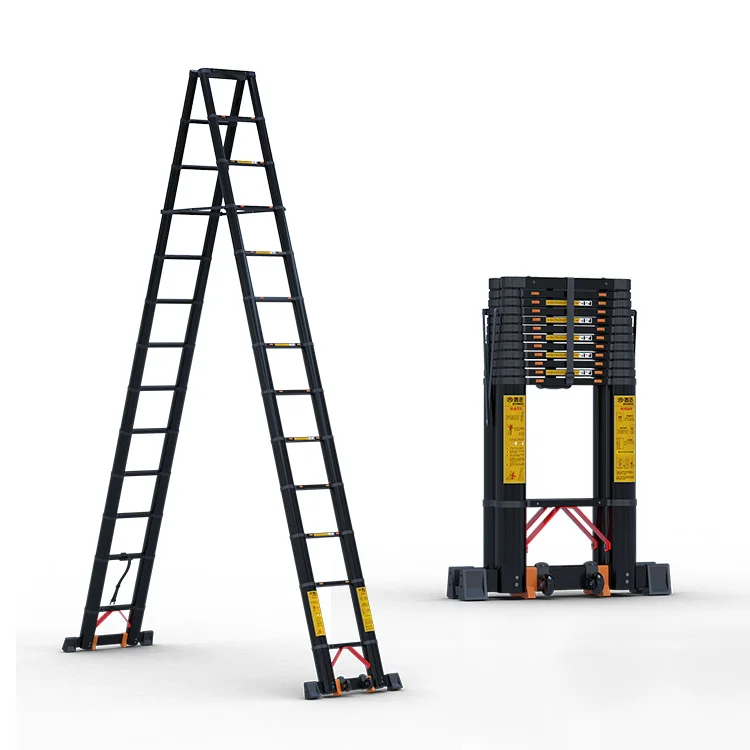 Household herringbone ladder aluminum stainless steel  10 ft step ladder foldable stairs extension ladder